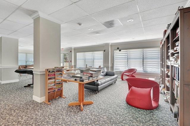 10777 W Sample Rd Unit 207, Coral Springs, FL 33065 - office space featuring carpet floors, a drop ceiling, and ornamental molding