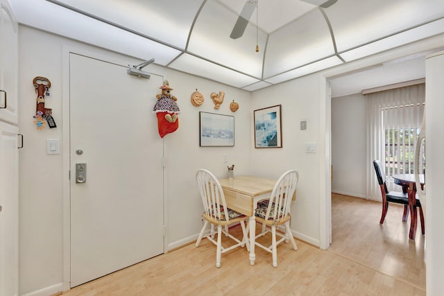 10777 W Sample Rd Unit 207, Coral Springs, FL 33065 - dining space featuring light wood finished floors and ceiling fan