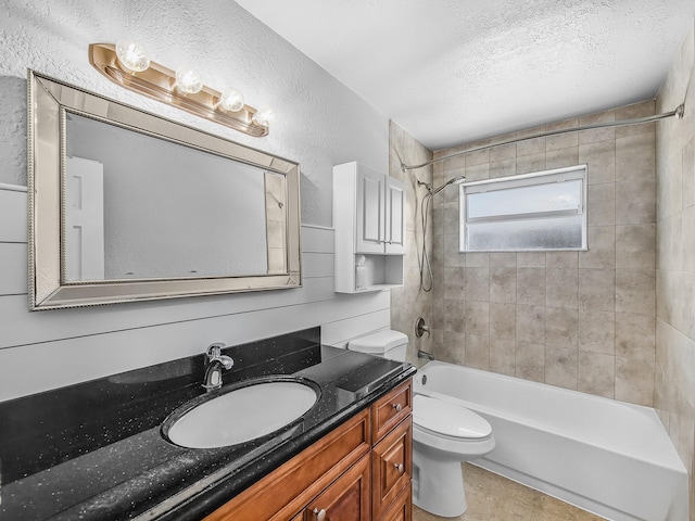1303 NW 2nd St, Delray Beach, FL 33444 - full bathroom featuring vanity, bathtub / shower combination, and a textured ceiling