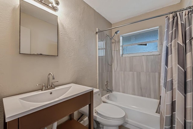 732 Neil Rd Unit 1-4, West Palm Beach, FL 33415 - full bath with a textured wall, shower / bathtub combination with curtain, and vanity