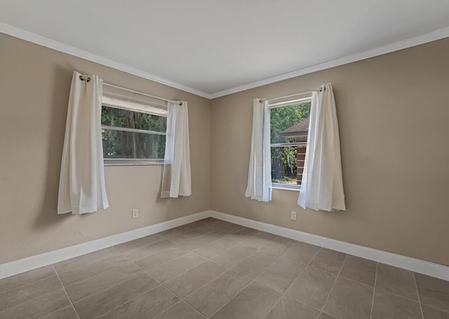 732 Neil Rd Unit 1-4, West Palm Beach, FL 33415 - empty room with crown molding and tile patterned floors