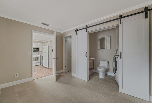 732 Neil Rd Unit 1-4, West Palm Beach, FL 33415 - bathroom with crown molding and tile patterned floors