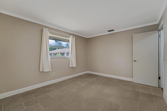 732 Neil Rd Unit 1-4, West Palm Beach, FL 33415 - empty room with crown molding and light tile patterned flooring