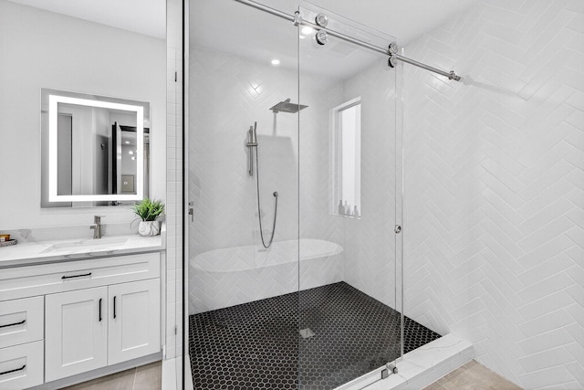 1807 NE 18th St, Fort Lauderdale, FL 33305 - bathroom with a stall shower and vanity