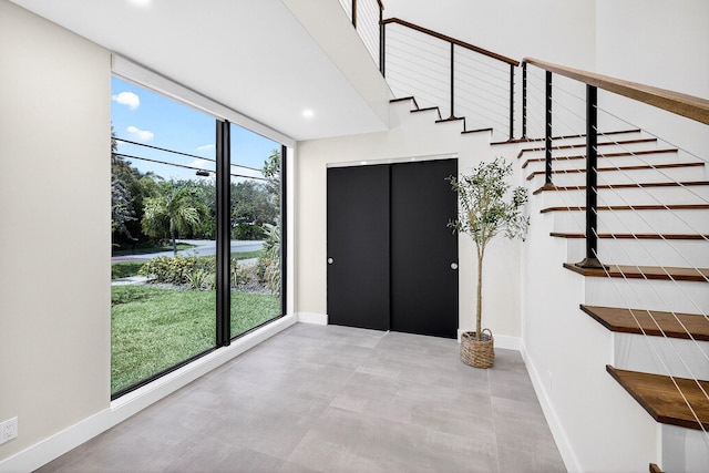 1807 NE 18th St, Fort Lauderdale, FL 33305 - entrance foyer with stairway and recessed lighting