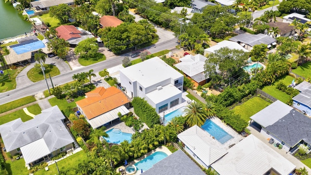1807 NE 18th St, Fort Lauderdale, FL 33305 - aerial perspective of suburban area with a pool