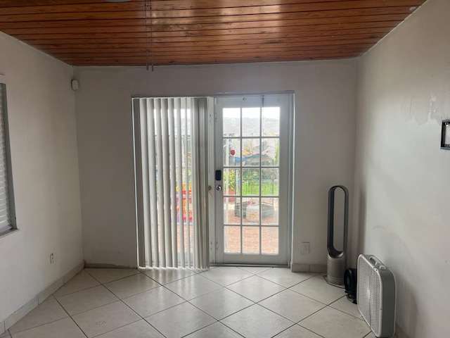 9940 SW 48th St, Miami, FL 33165 - unfurnished room with wood ceiling and light tile patterned floors