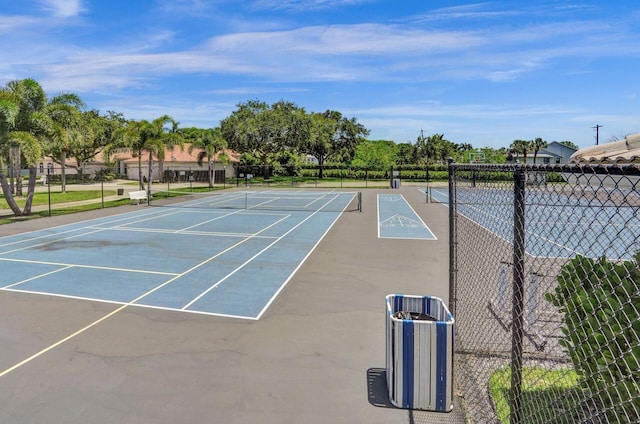 5465 Monterey D Cir Unit D, Delray Beach, FL 33484 - view of tennis court with shuffleboard