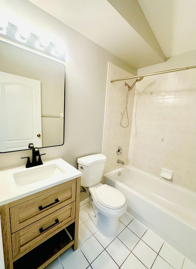 6455 NW Foxglove St, Port Saint Lucie, FL 34986 - bathroom featuring vanity, shower / washtub combination, and tile patterned floors