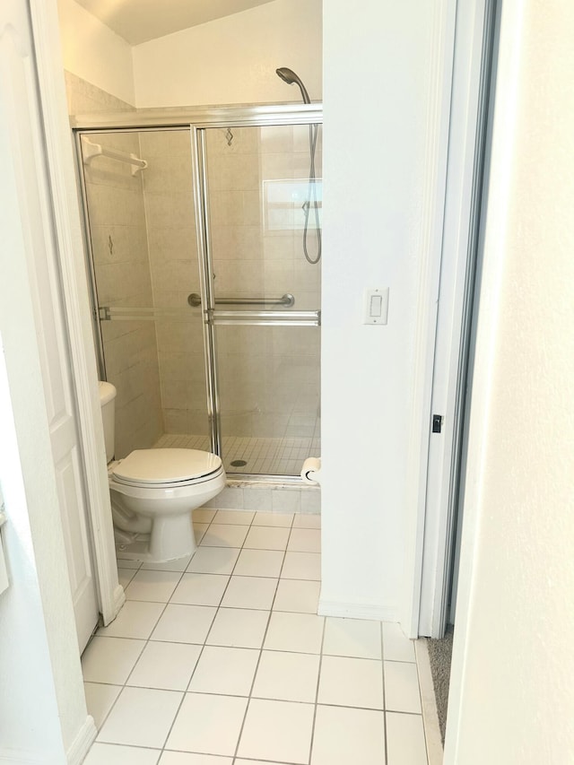 6455 NW Foxglove St, Port Saint Lucie, FL 34986 - bathroom with a shower stall and tile patterned floors