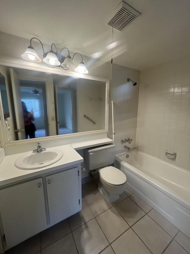 441 Pine Glen Ln Unit B1, Greenacres, FL 33463 - full bath with tile patterned floors, vanity, and shower / bathtub combination