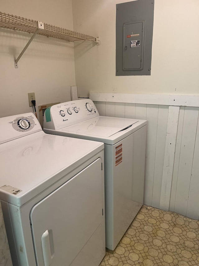 441 Pine Glen Ln Unit B1, Greenacres, FL 33463 - washroom with electric panel and washer and dryer