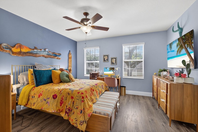274 Murray Ct, Jupiter, FL 33458 - bedroom featuring wood finished floors and a ceiling fan