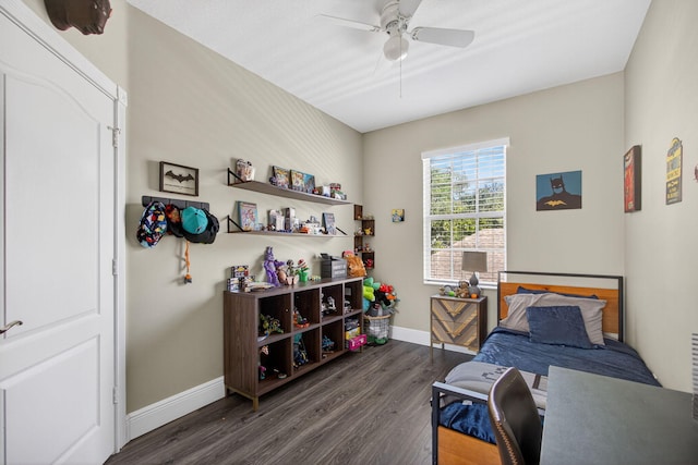 274 Murray Ct, Jupiter, FL 33458 - bedroom featuring wood finished floors and ceiling fan