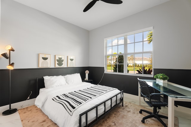 12136 SW Fortezza Way, Port Saint Lucie, FL 34987 - bedroom featuring an office area and a ceiling fan
