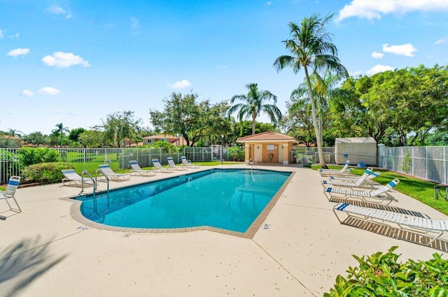 9931 Kamena Cir, Boynton Beach, FL 33436 - community pool featuring a patio