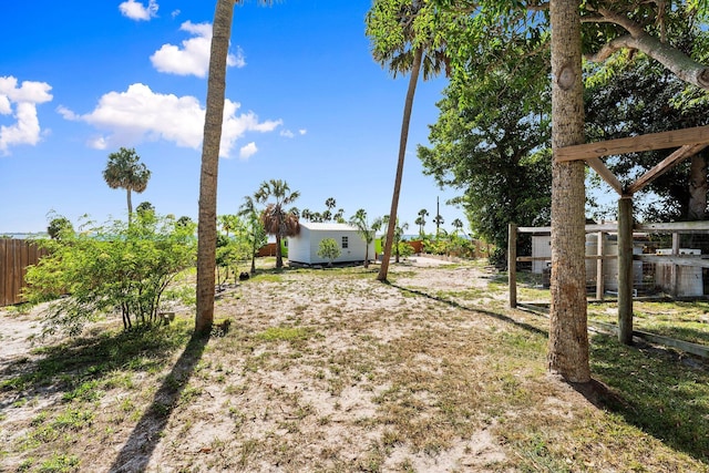5203 S Indian River Dr, Fort Pierce, FL 34982 - view of yard featuring a storage shed
