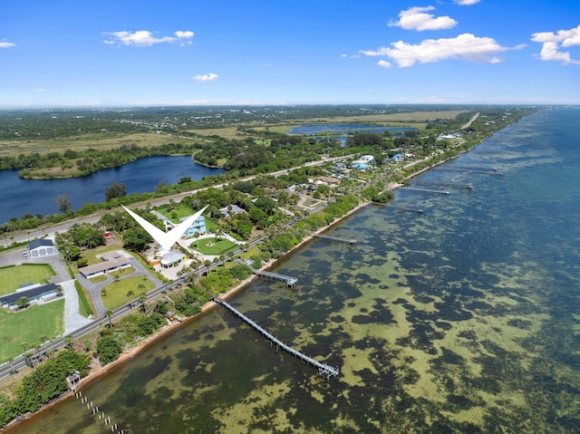 5203 S Indian River Dr, Fort Pierce, FL 34982 - aerial overview of property's location featuring a large body of water