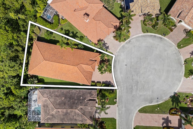 879 SW Pebble Ln, Palm City, FL 34990 - aerial view of property and surrounding area featuring property boundaries highlighted