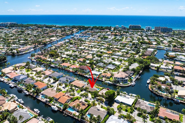 4220 NE 24th Ave, Lighthouse Point, FL 33064 - aerial overview of property's location featuring a large body of water and nearby suburban area