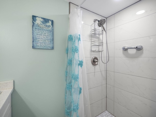 1206 12th Ct, Jupiter, FL 33477 - bathroom featuring a tile shower and vanity