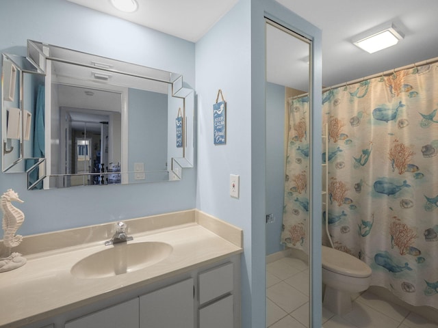 1206 12th Ct, Jupiter, FL 33477 - full bath with tile patterned flooring, vanity, and curtained shower