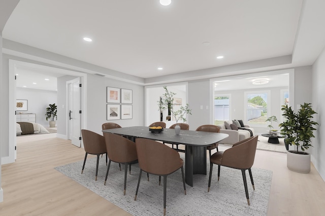 2058 SE Watercrest St, Port Saint Lucie, FL 34984 - dining area featuring light wood-type flooring and recessed lighting
