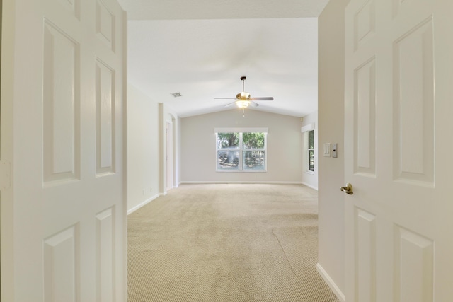 1466 Artimino Ln, Boynton Beach, FL 33436 - corridor featuring lofted ceiling and carpet floors