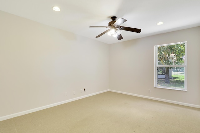 1466 Artimino Ln, Boynton Beach, FL 33436 - unfurnished room featuring light carpet, recessed lighting, and ceiling fan