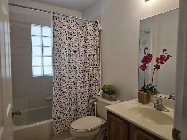 2137 Little Torch St, Riviera Beach, FL 33407 - full bathroom with vanity and shower / bath combo with shower curtain