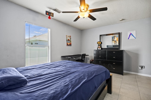 421 NW Cornell Ave, Port Saint Lucie, FL 34983 - bedroom with light tile patterned floors and a ceiling fan