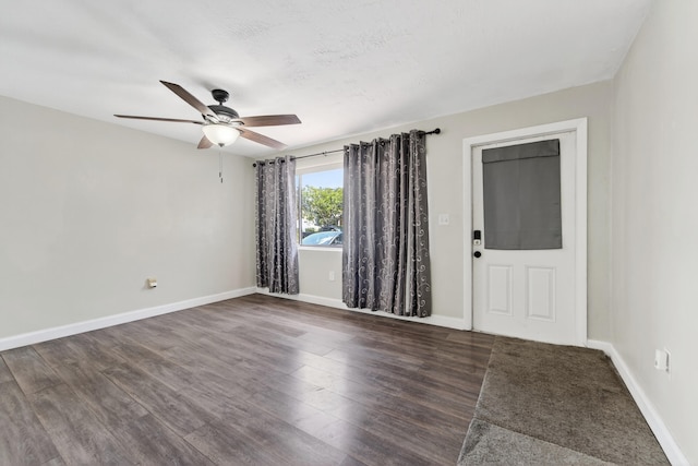 4364 N Mary Cir, Palm Beach Gardens, FL 33410 - empty room with ceiling fan and wood finished floors