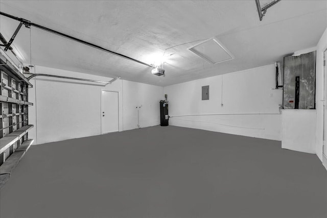 11061 NW 45th St, Coral Springs, FL 33065 - garage with a garage door opener, electric panel, and electric water heater