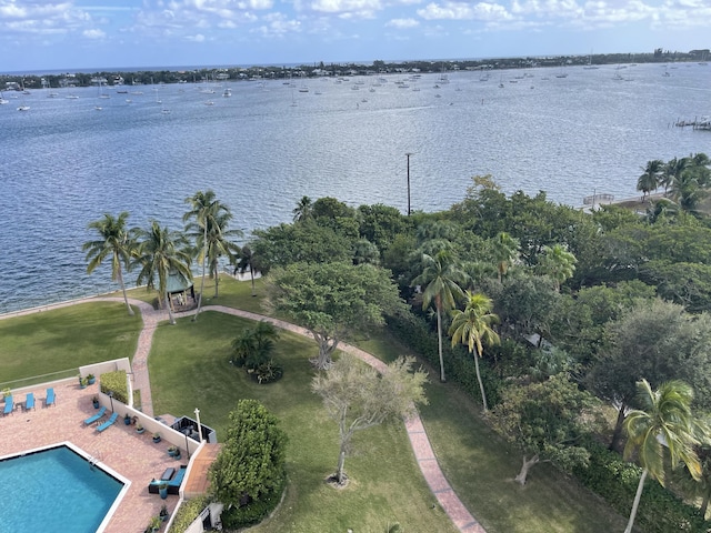 5200 N Flagler Dr Unit 1106, West Palm Beach, FL 33407 - aerial view of a nearby body of water and a pool