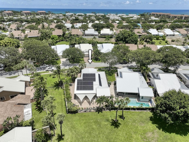116 Dunes Edge Rd, Jupiter, FL 33477 - aerial view of residential area with a large body of water and a pool area