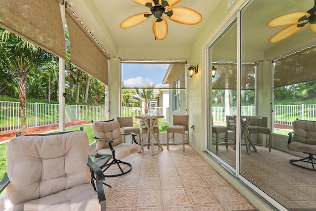 876 SW Rocky Bayou Ter, Port Saint Lucie, FL 34986 - sunroom / solarium with ceiling fan