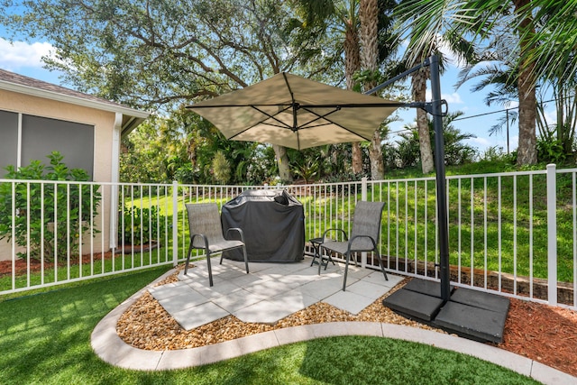 876 SW Rocky Bayou Ter, Port Saint Lucie, FL 34986 - view of patio featuring a grill