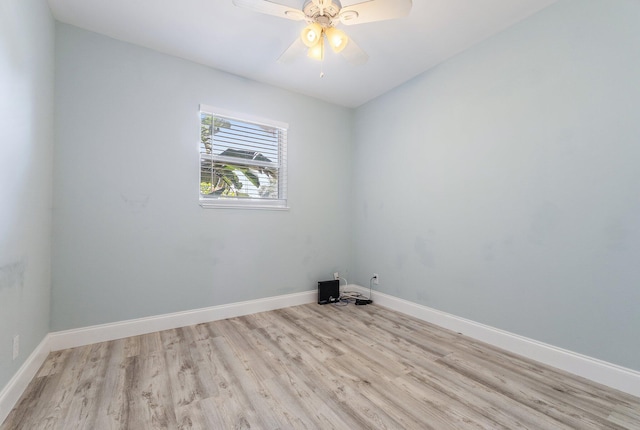 1157 NW 14th Ter, Stuart, FL 34994 - empty room featuring light wood-style floors and ceiling fan