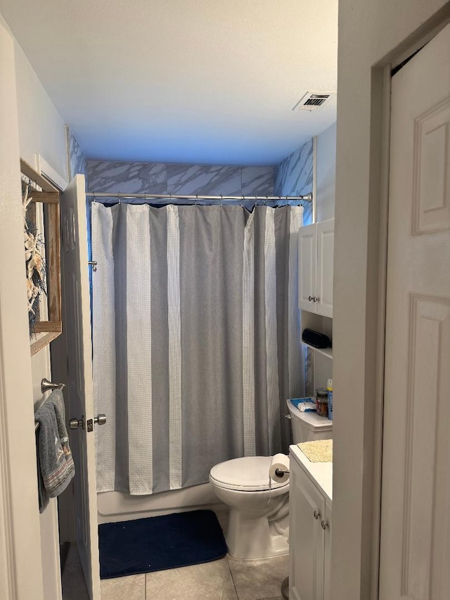 327 NE Surfside Ave, Port Saint Lucie, FL 34983 - full bath with tile patterned flooring, vanity, and shower / bath combination with curtain