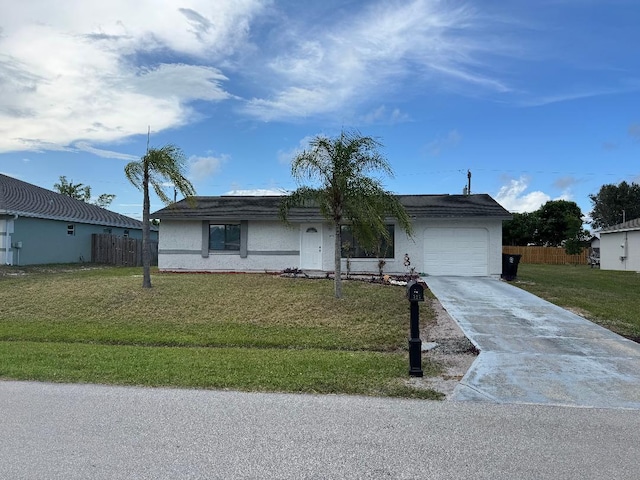 327 NE Surfside Ave, Port Saint Lucie, FL 34983 - ranch-style house featuring an attached garage, driveway, and stucco siding