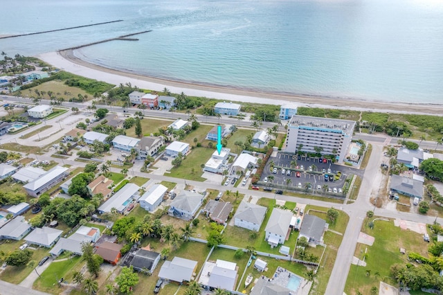 346 Hernando St, Hutchinson Island, FL 34949 - aerial view of property and surrounding area featuring extended coastline