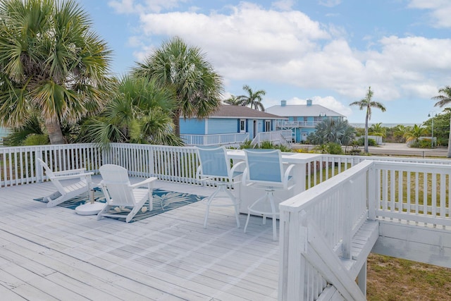 346 Hernando St, Hutchinson Island, FL 34949 - view of wooden deck