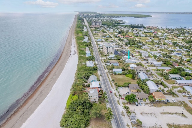 346 Hernando St, Hutchinson Island, FL 34949 - aerial view of property and surrounding area with waterfront with a beach