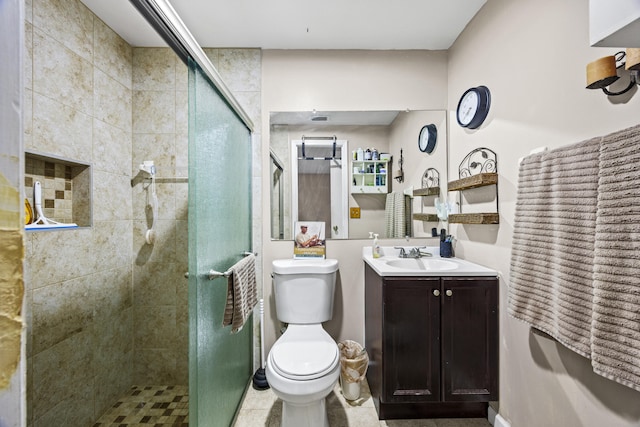 1882 SW Agnes St, Port Saint Lucie, FL 34953 - bathroom featuring vanity and a shower stall