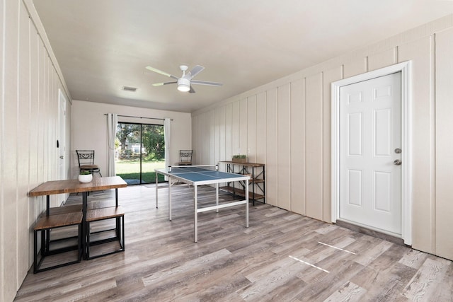 1251 SW Sudder Ave, Port Saint Lucie, FL 34953 - game room featuring light wood-style flooring and a ceiling fan