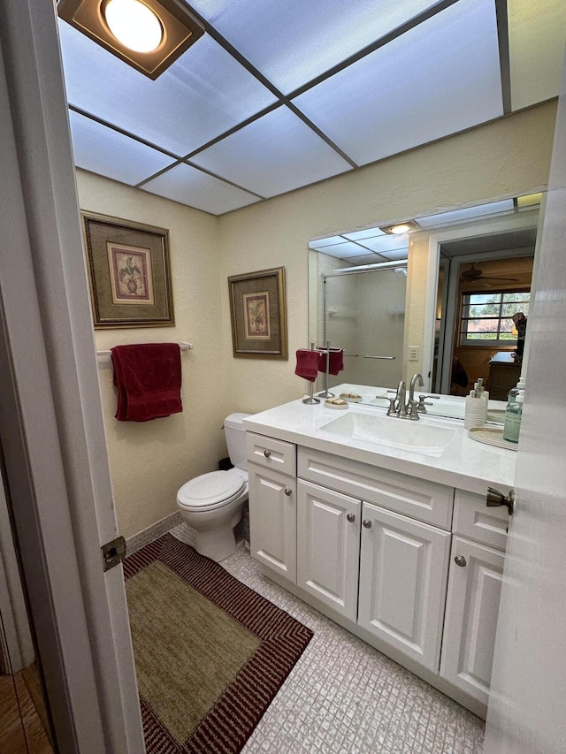 313 Normandy Unit G, Delray Beach, FL 33484 - bathroom with vanity and a shower with door