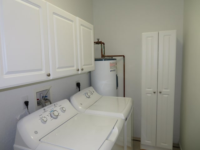 2357 Windjammer Way, West Palm Beach, FL 33411 - washroom with water heater, washer and dryer, and cabinet space