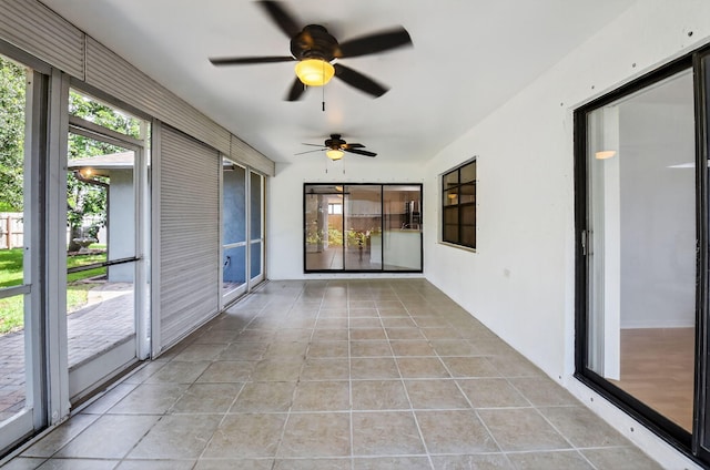 11784 Laurel Valley Cir, Wellington, FL 33414 - unfurnished sunroom with ceiling fan