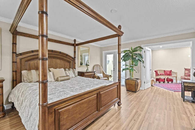 1951 SE Erwin Rd, Port Saint Lucie, FL 34952 - bedroom with light wood-type flooring and crown molding