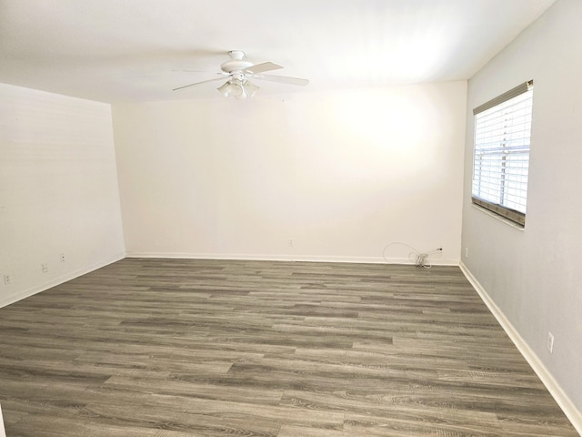 89 Saxony B B, Delray Beach, FL 33446 - spare room with a ceiling fan and wood finished floors